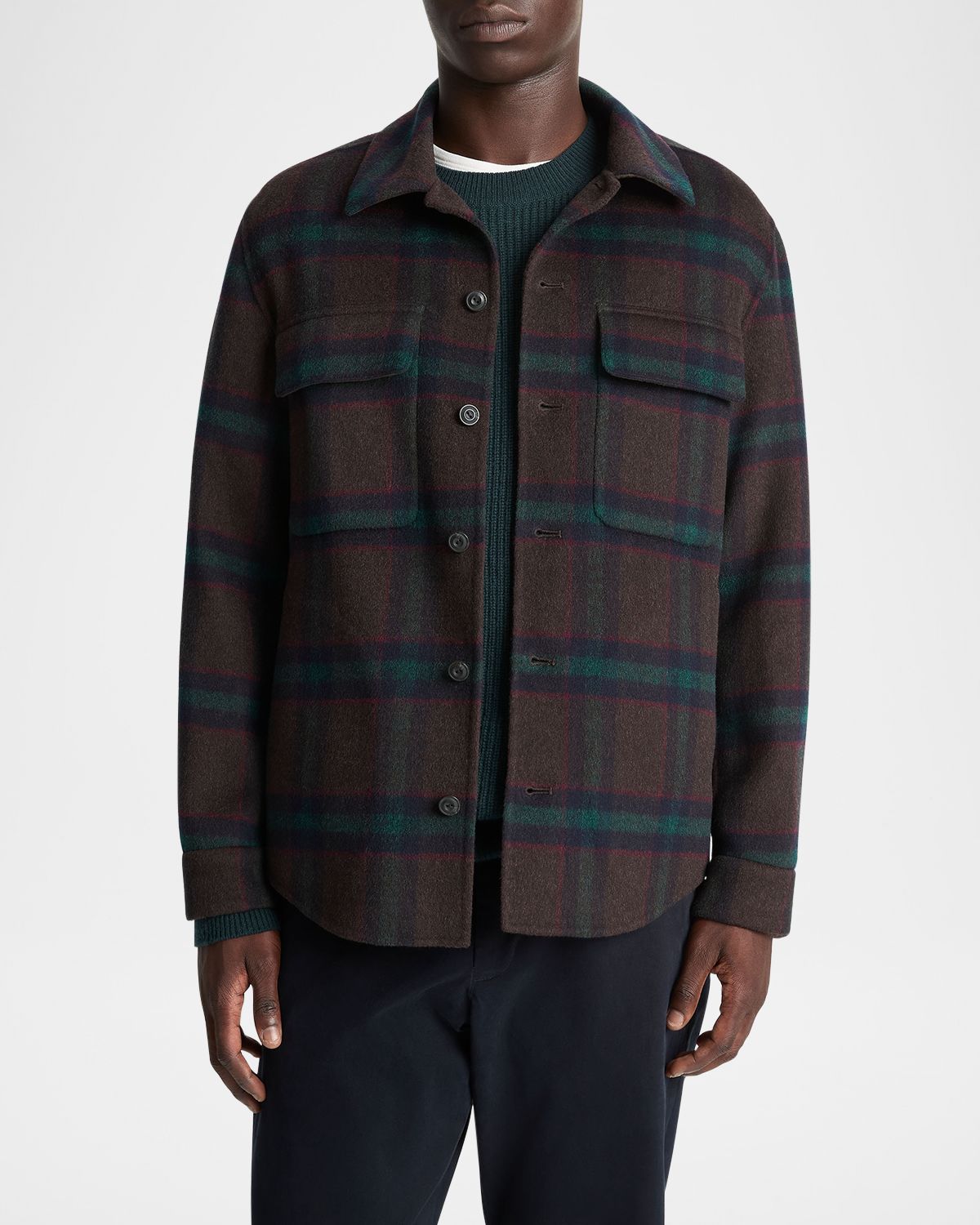 Vince Men 's Plaid Shirt Jacket