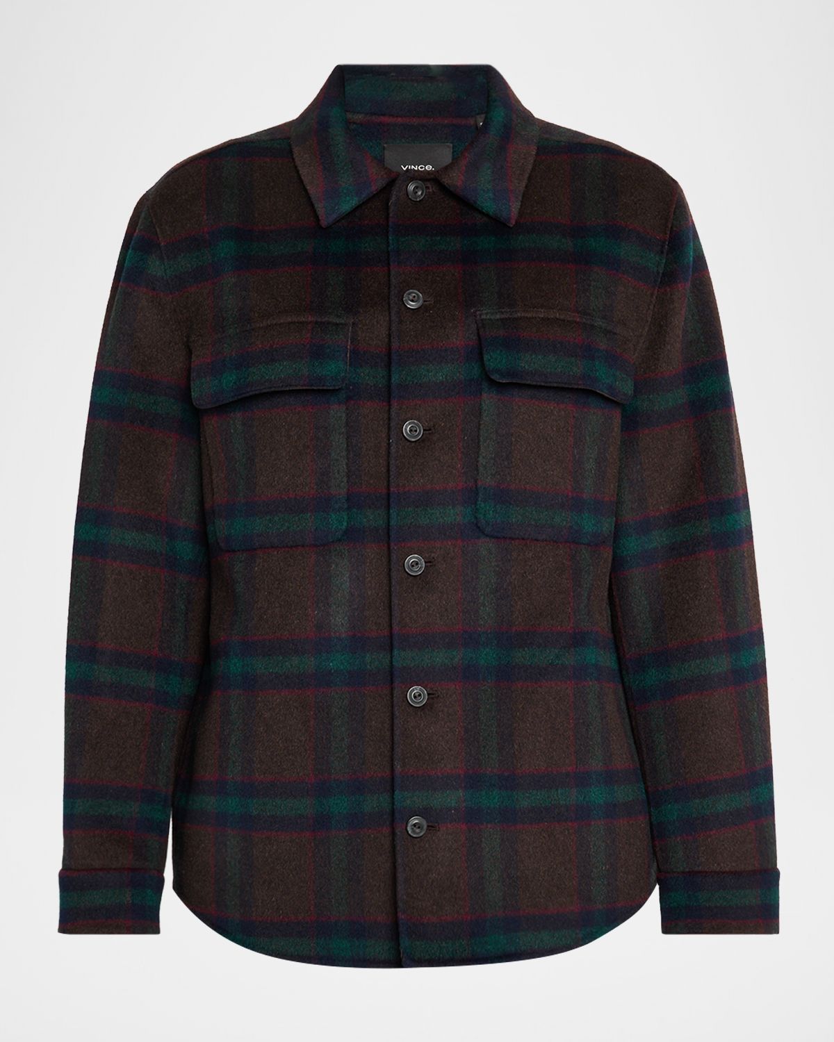 Vince Men 's Plaid Shirt Jacket