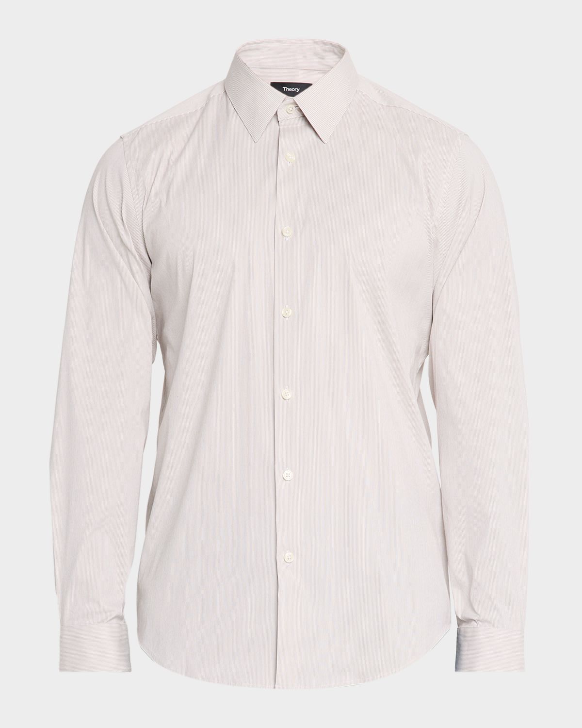 Theory Men 's Sylvain Hairline Stripe Point-Collar Sport Shirt
