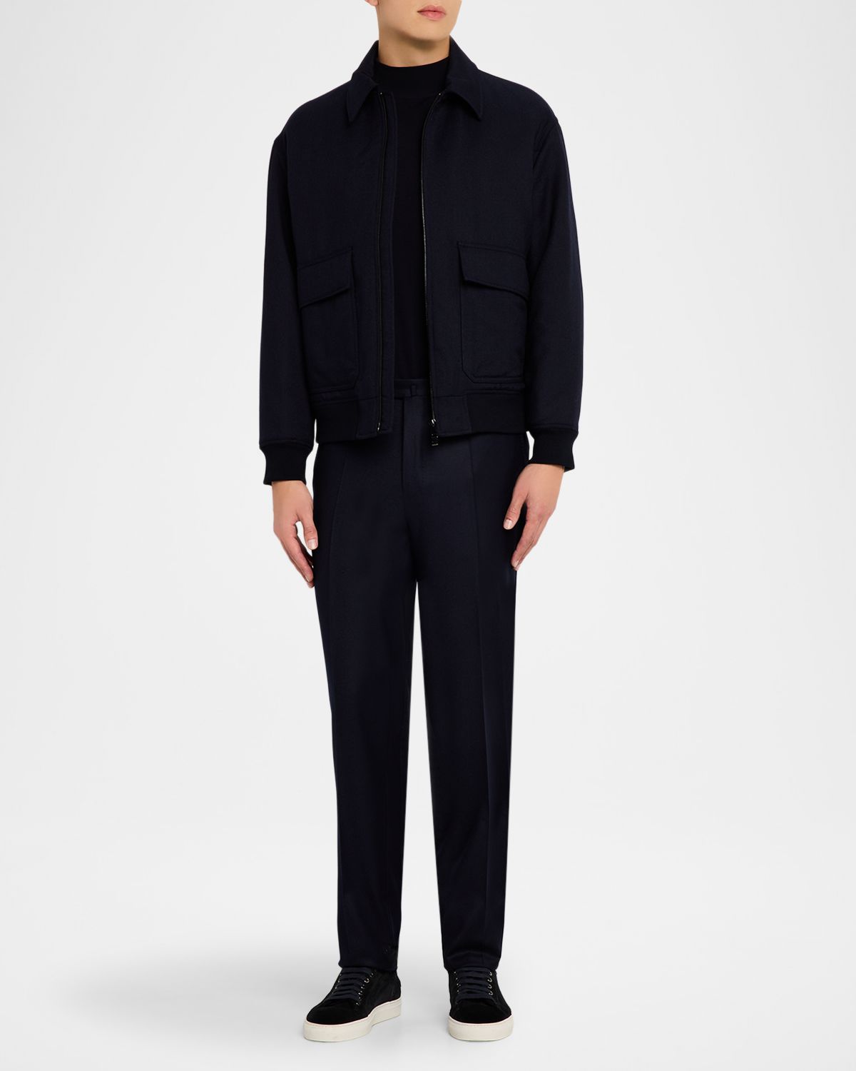 Theory Men 's Modern Aviator Jacket in Dapper Wool