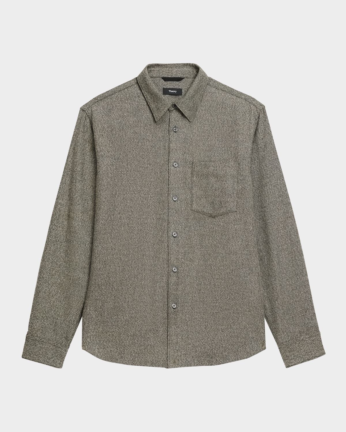 Theory Men 's Weekend Cotton Flannel Button-Down Shirt