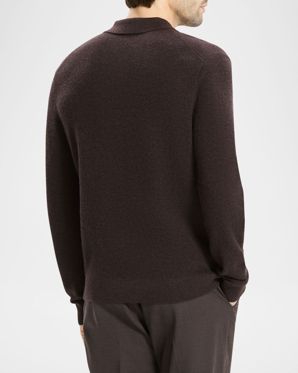 Theory Men 's Cashmere Knit Quarter-Zip Polo Sweater