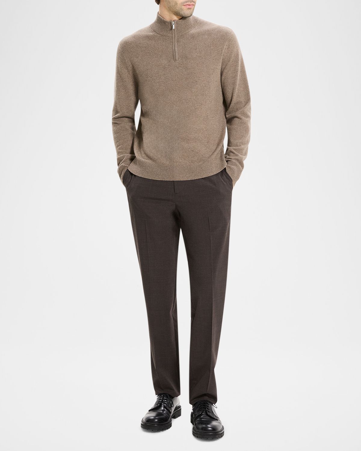Theory Men 's Hilles Cashmere Quarter-Zip Sweater