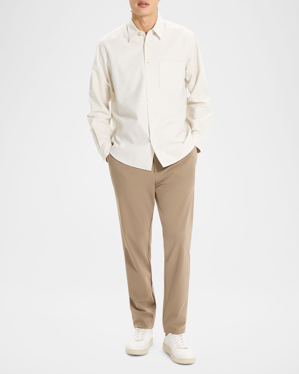 Theory Men 's Weekend Cotton Check Button-Down Shirt