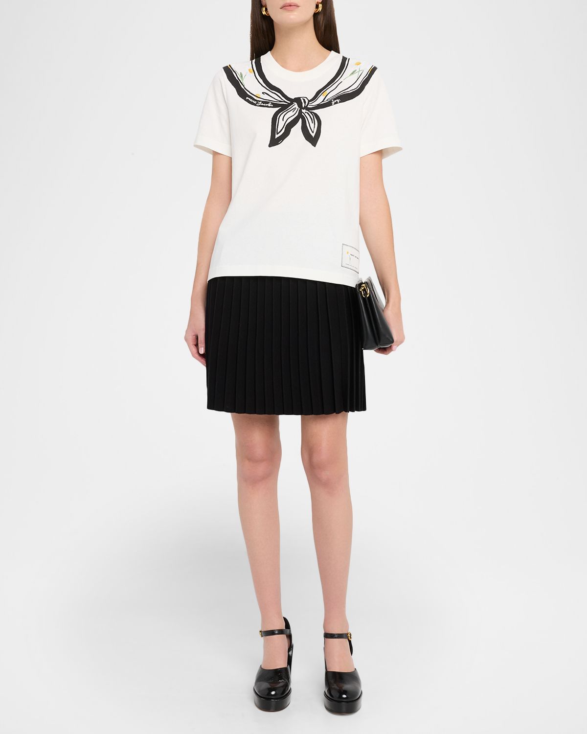 Marc Jacobs Trompe-L 'oeil Short-Sleeve Scarf Tee - Women's Clothing