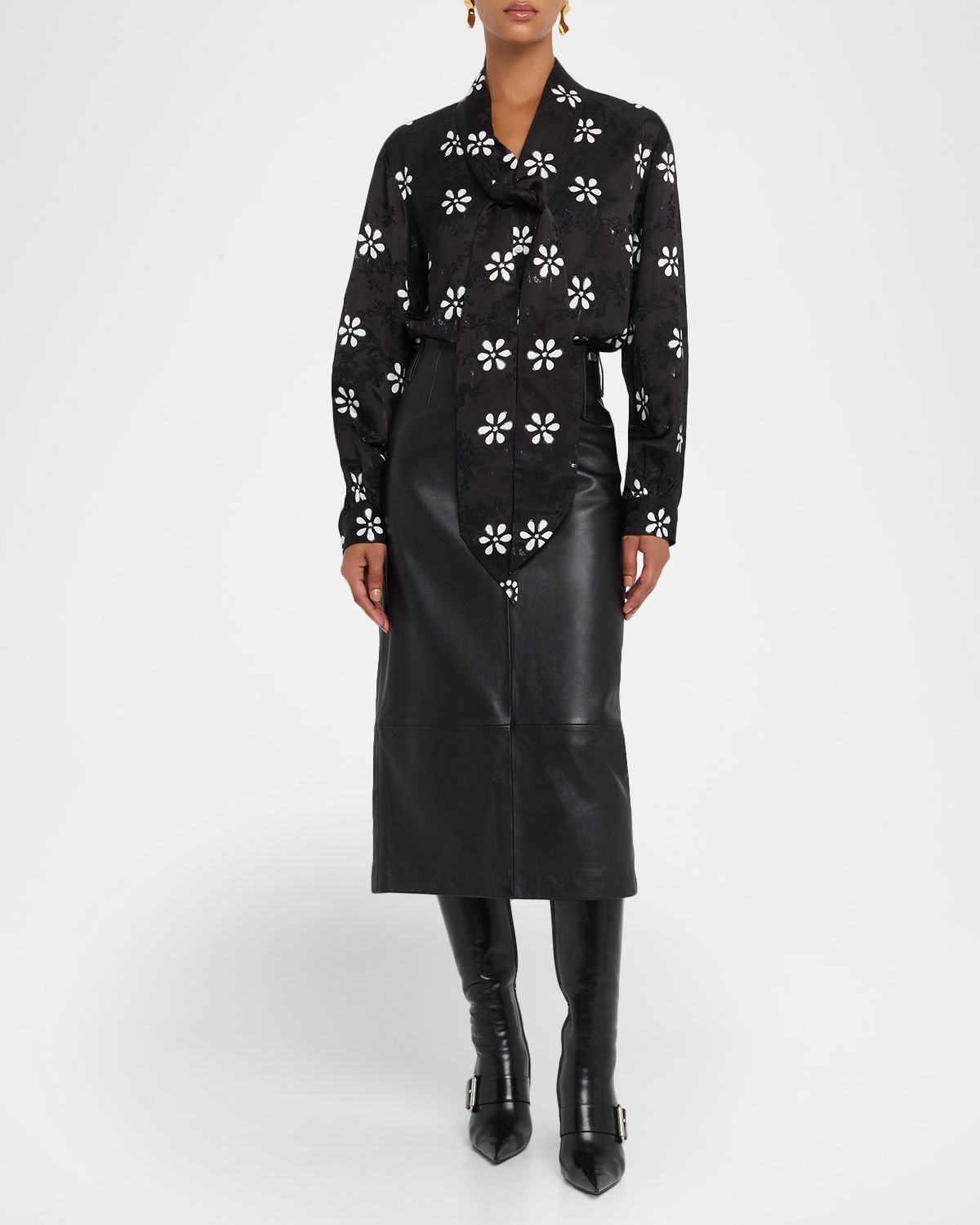 Marc Jacobs Trompe-L 'oeil Long-Sleeve Bow Blouse