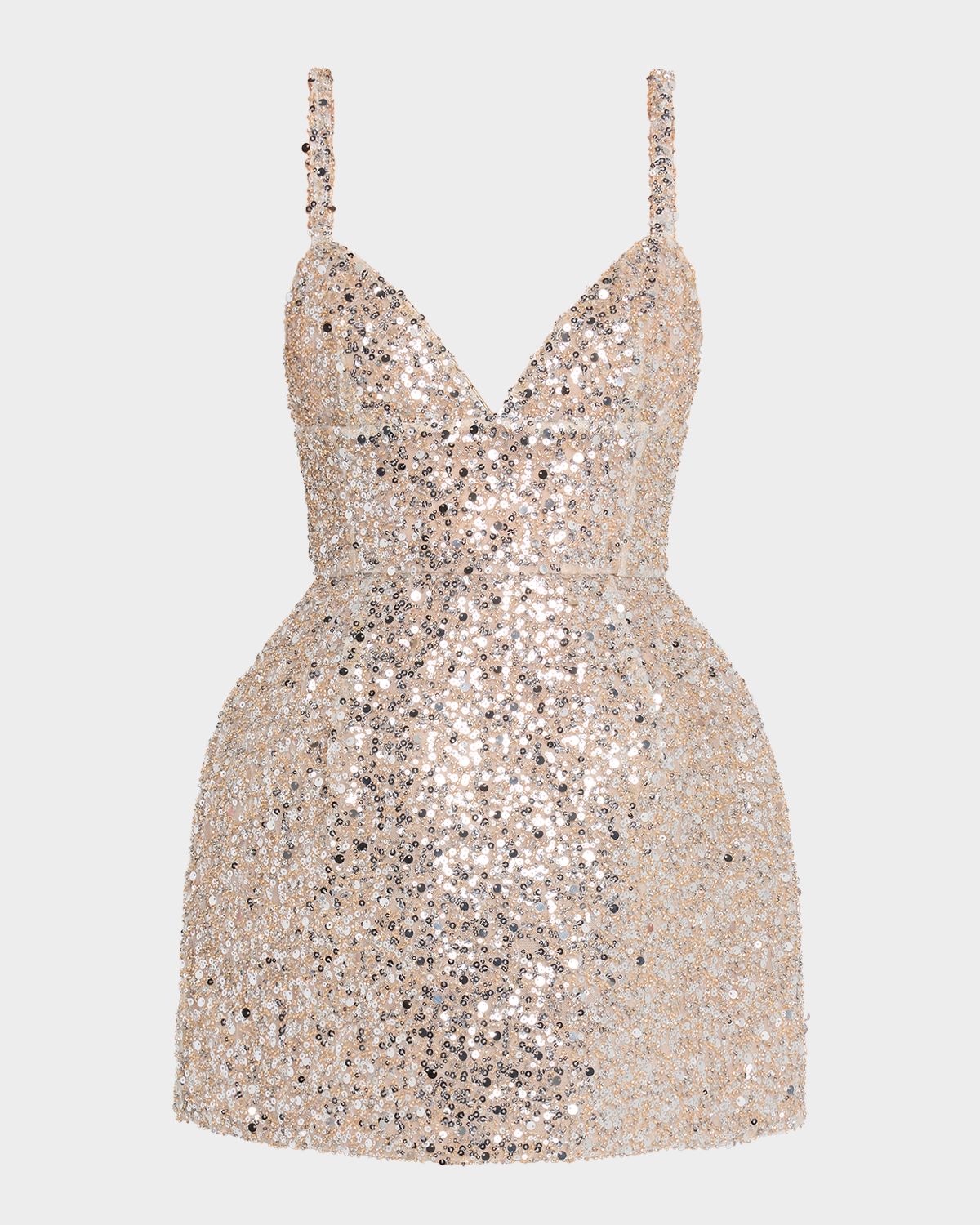 Bronx Banco Tessa Deep V-Neck Sequin Mini Dress | Thumbnail 6