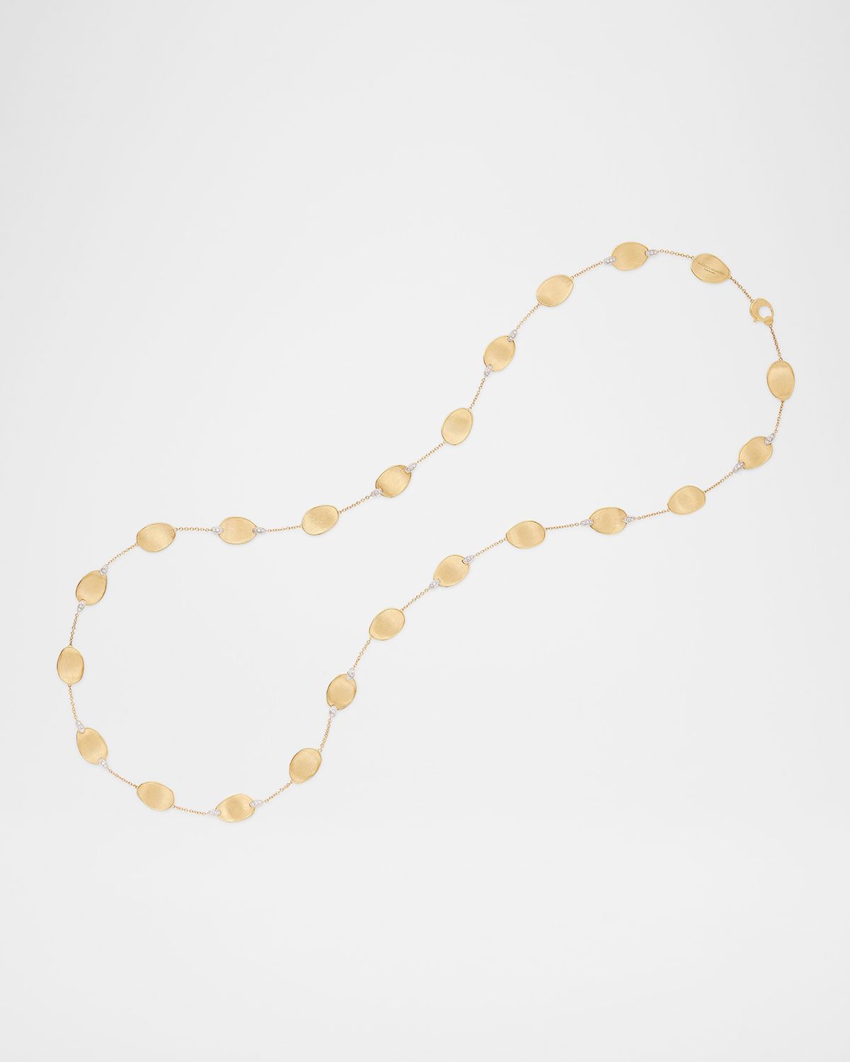Marco Bicego 18K Gold Lunaria Long Necklace with Diamond Accents