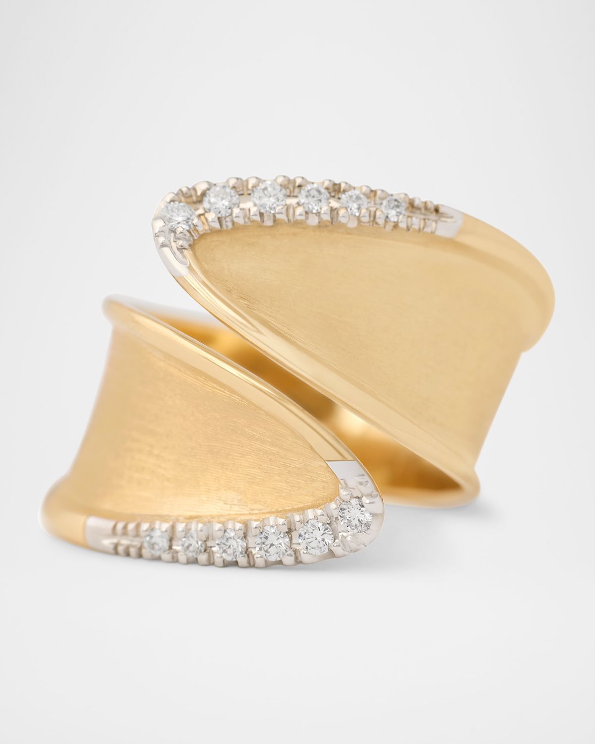 Marco Bicego 18K Gold Lunaria Twist Wrap Diamond Ring