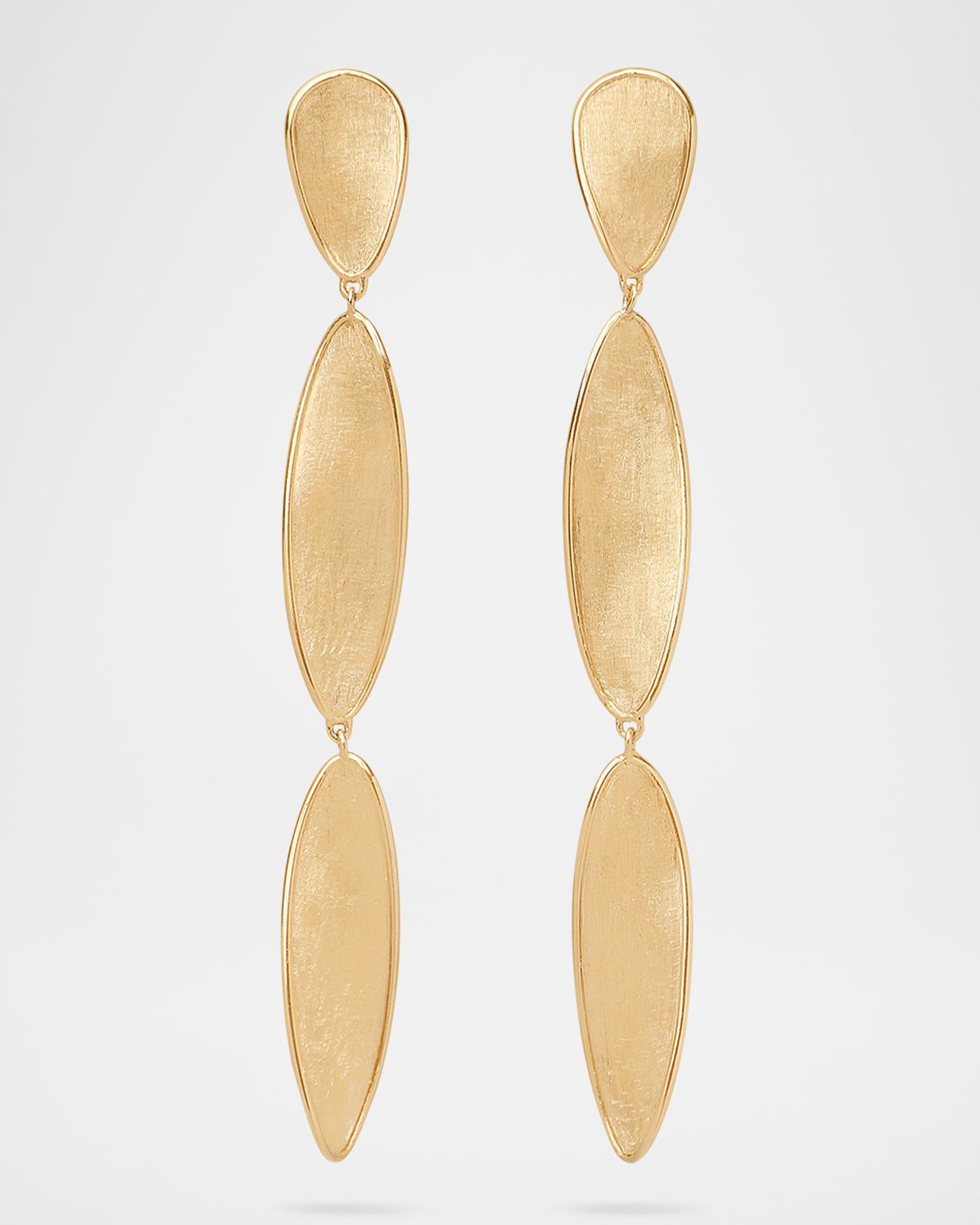 Marco Bicego 18K Yellow Gold Lunaria Twist Triple Drop Earrings