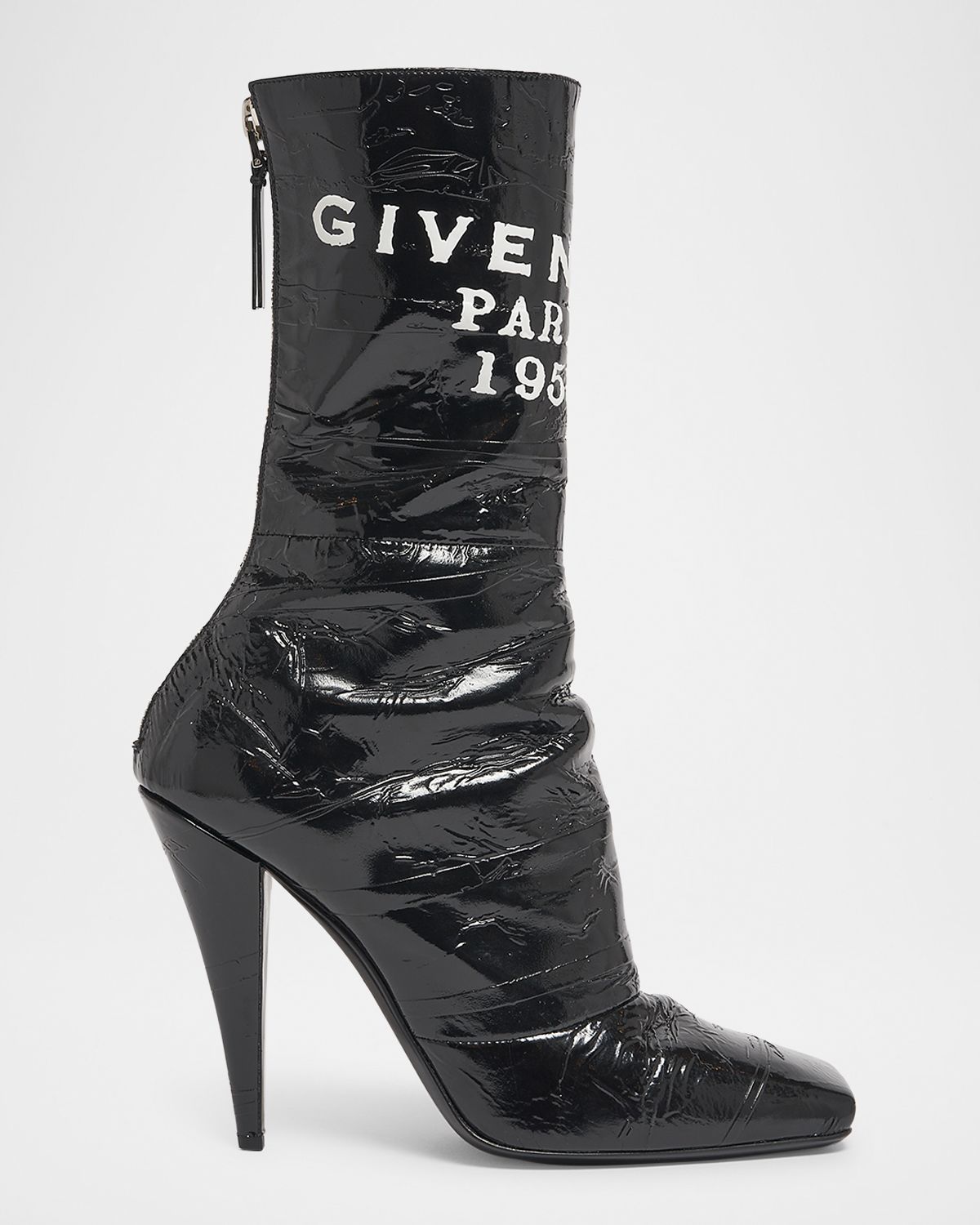 Givenchy GIVENCHY Tape Shiny Leather Ankle Boots