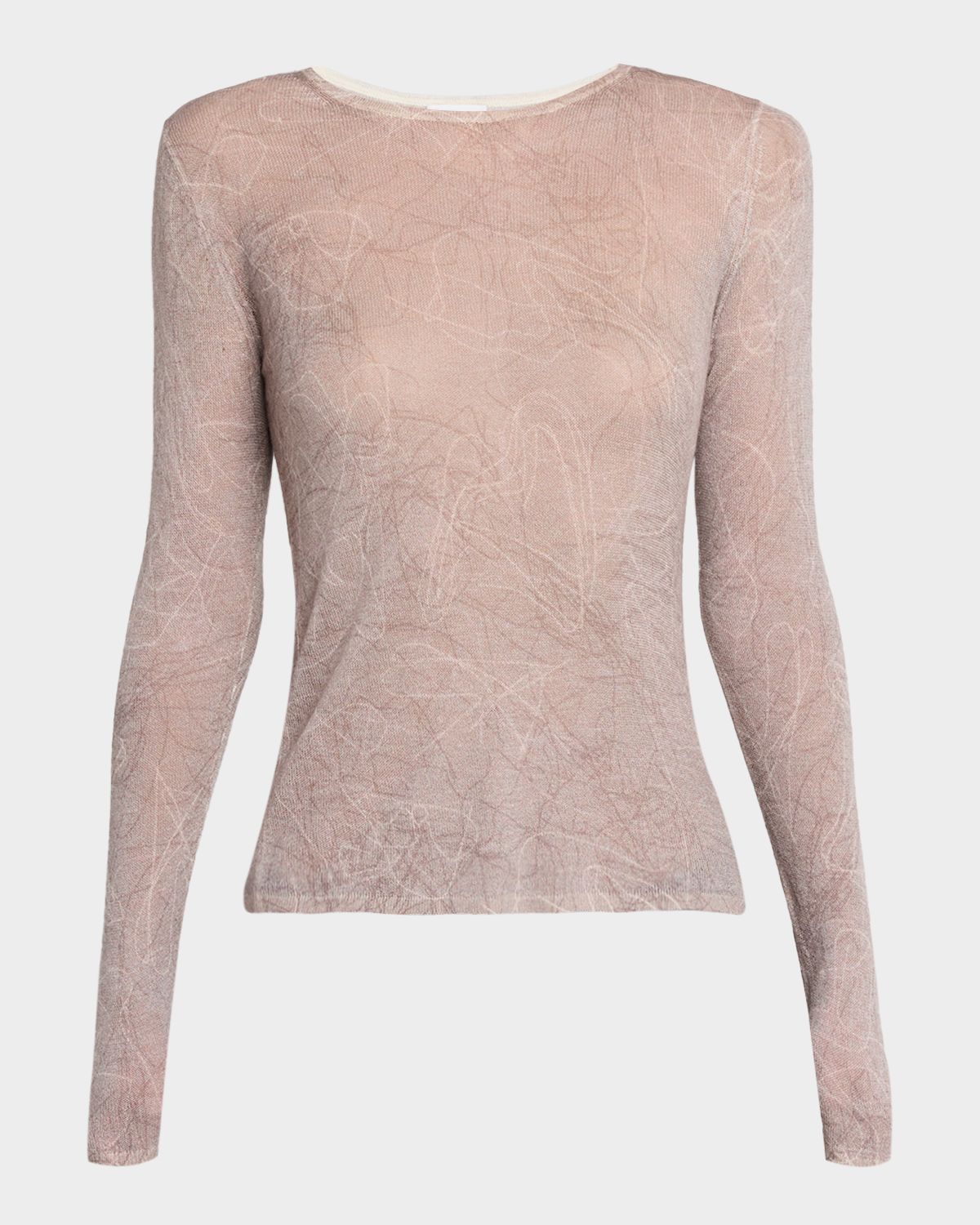 TSE Cashmere Cashmere Sheer Abstract-Print Top | Thumbnail 6