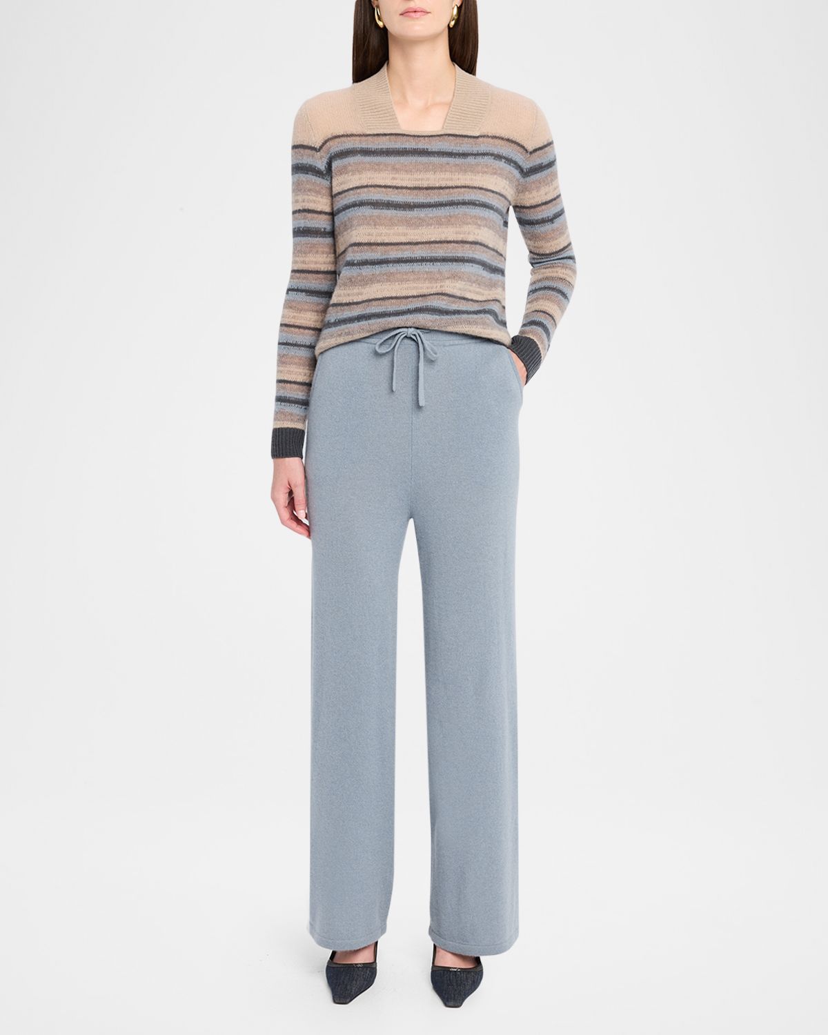 TSE Cashmere Cashmere Square-Neck Striped Top | Thumbnail 5 TSE Cashmere Cashmere Square-Neck Striped Top | Thumbnail 5