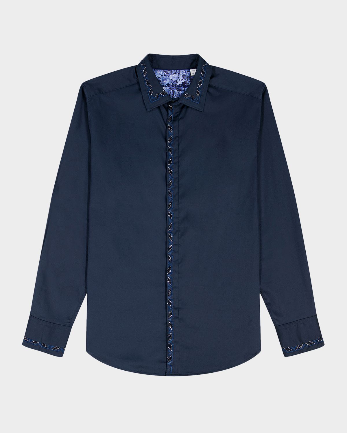 Robert Graham Men 's Wescott Beaded-Trim Button-Down Shirt