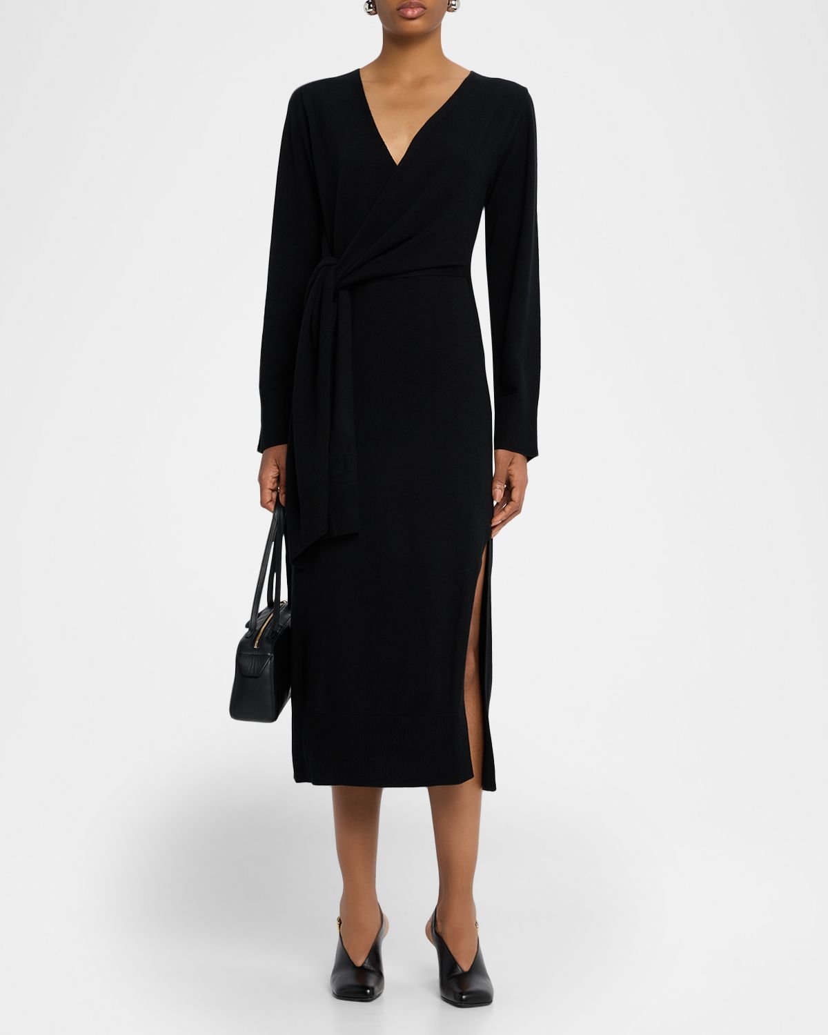 SIMKHAI Skyla Cashmere-Blend Wrap Dress | Thumbnail 5 SIMKHAI Skyla Cashmere-Blend Wrap Dress | Thumbnail 5