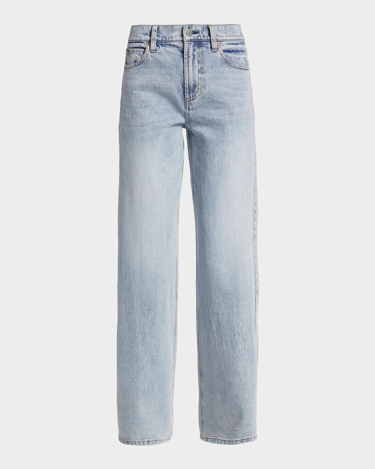 ALICE + OLIVIA Trish Mid-Rise Stretch Baggy Jeans