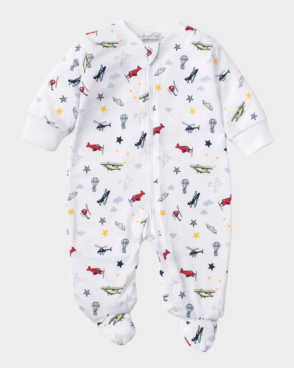 Kissy Kissy Kid 's Aviators Zip-Up Footie, Size Newborn-9M