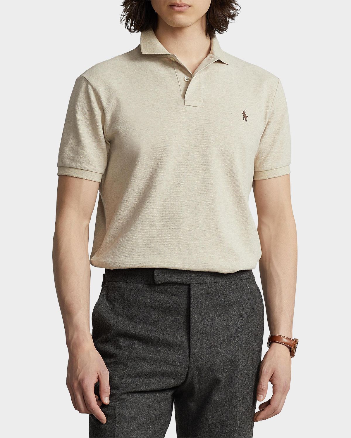 Polo Ralph Lauren Men 's Basic Mesh Cotton Polo Shirt | Thumbnail 4