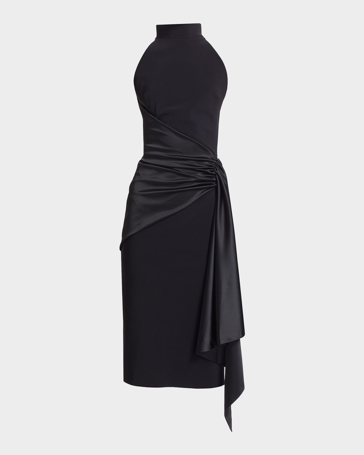 Chiara Boni La Petite Robe Satin Sash Sheath Dress