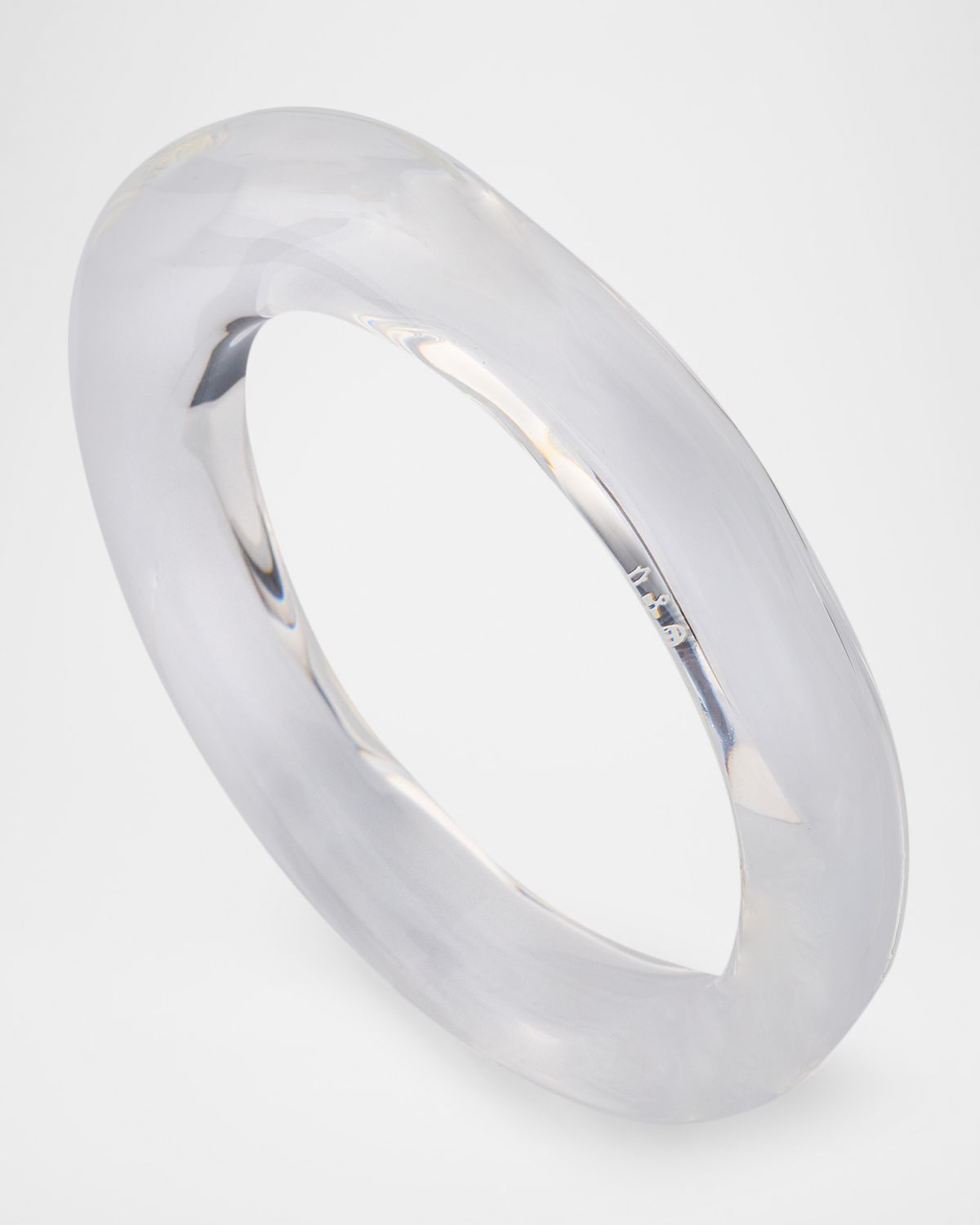 Alexis Bittar Liquid Lucite Bangle Bracelet - side view in Na