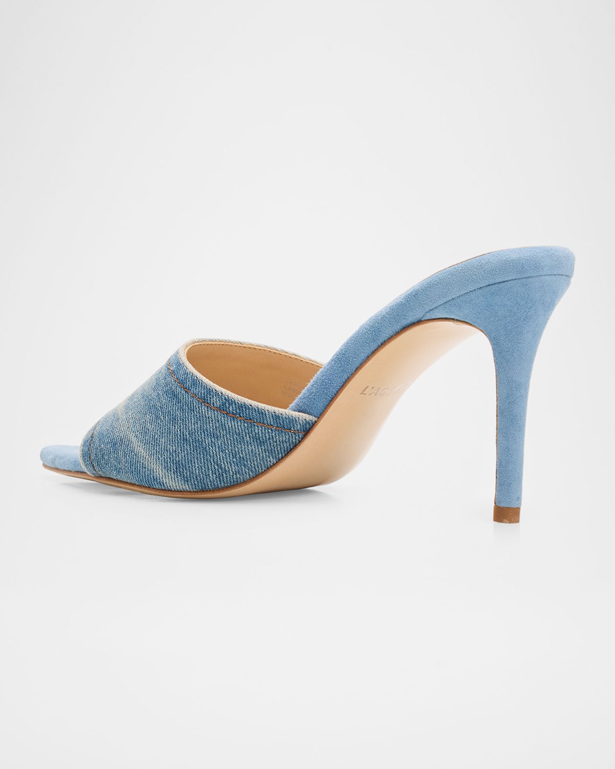 L 'Agence 85mm Lolita Denim Mules