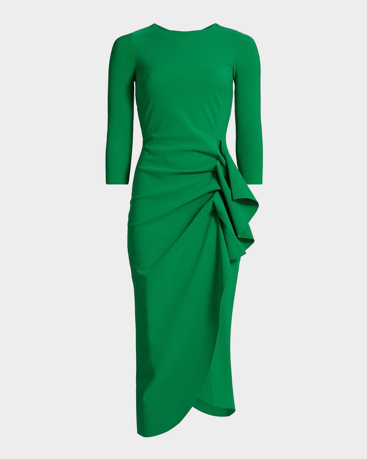 Chiara Boni La Petite Robe Wang Draped High-Low Midi Sheath Dress