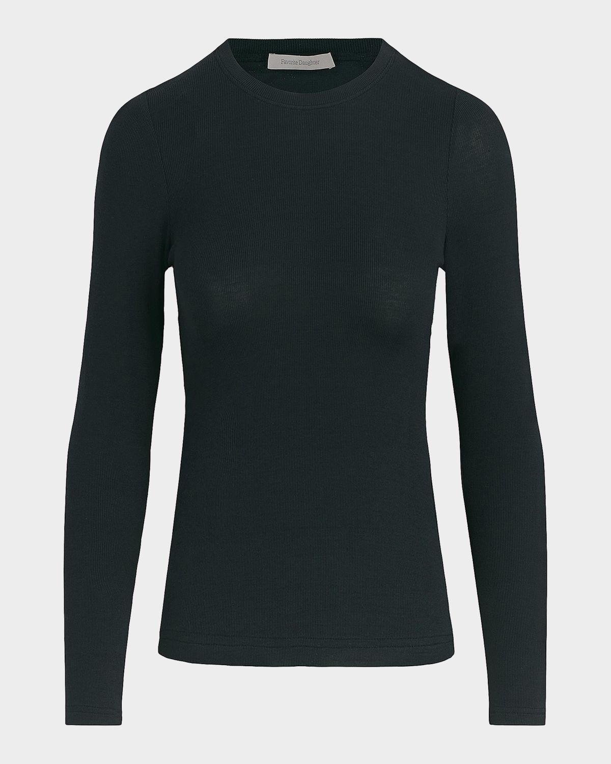 Favorite Daughter Rib-Knit Long-Sleeve Top
