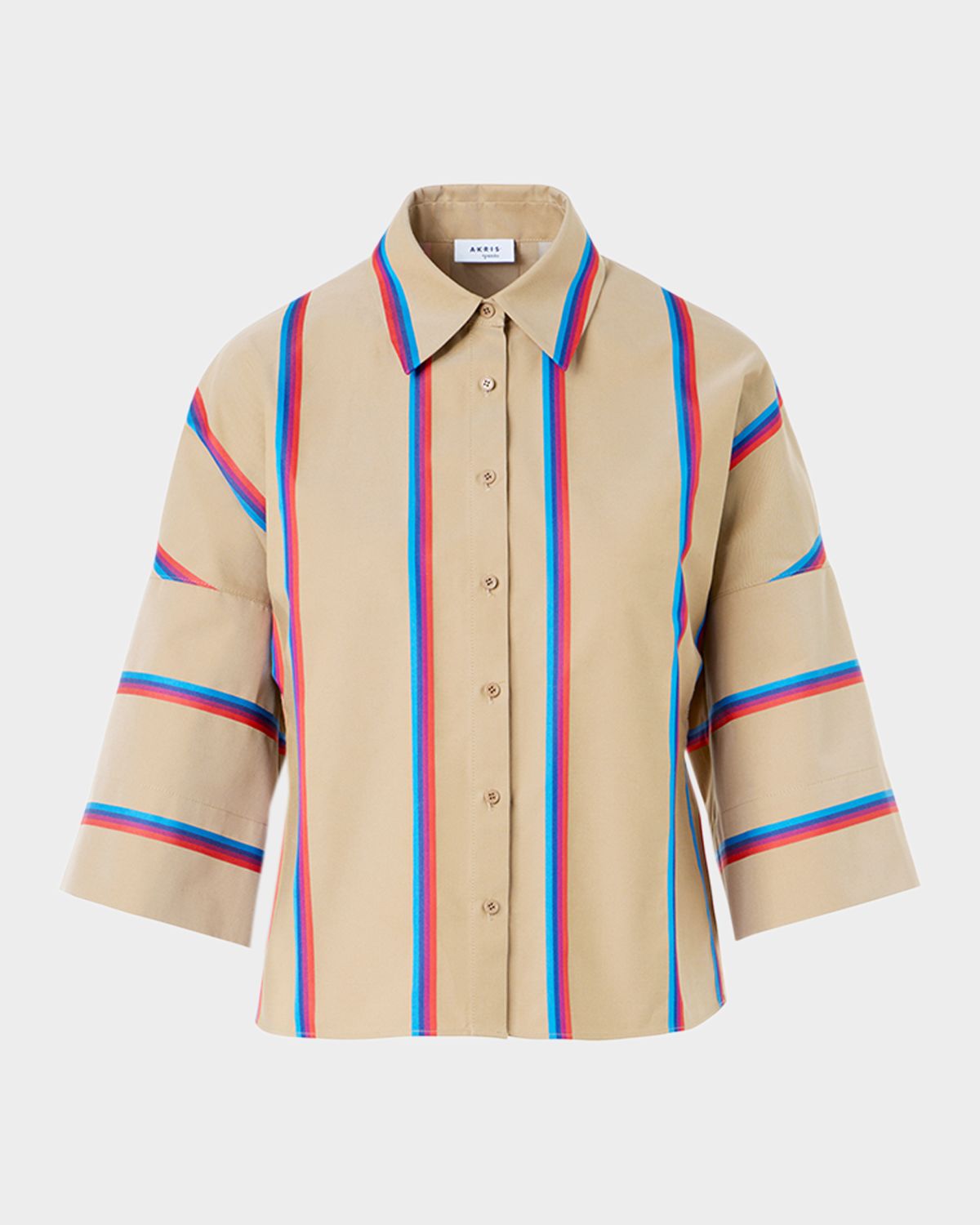 Akris punto Multi-Striped Cotton Shirt