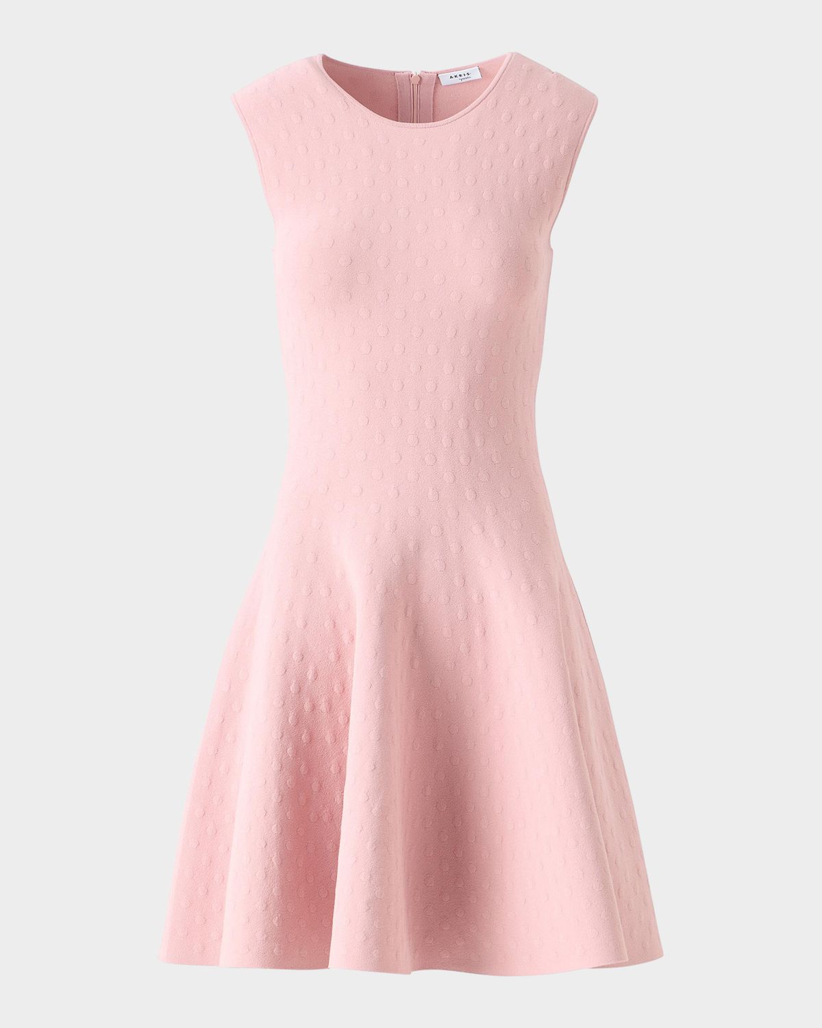 Akris punto Intarsia Dot Sleeveless Minidress