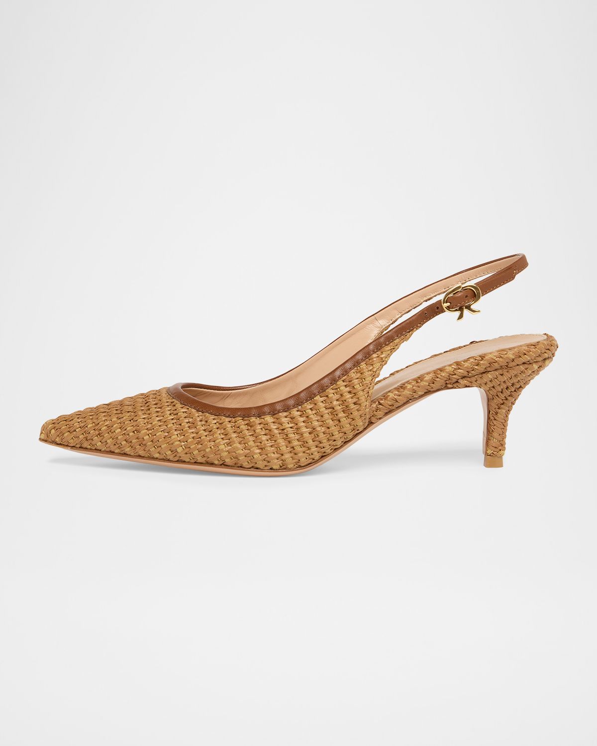 Gianvito Rossi Marbella Raffia Slingback Pumps | Thumbnail 5 Gianvito Rossi Marbella Raffia Slingback Pumps | Thumbnail 5