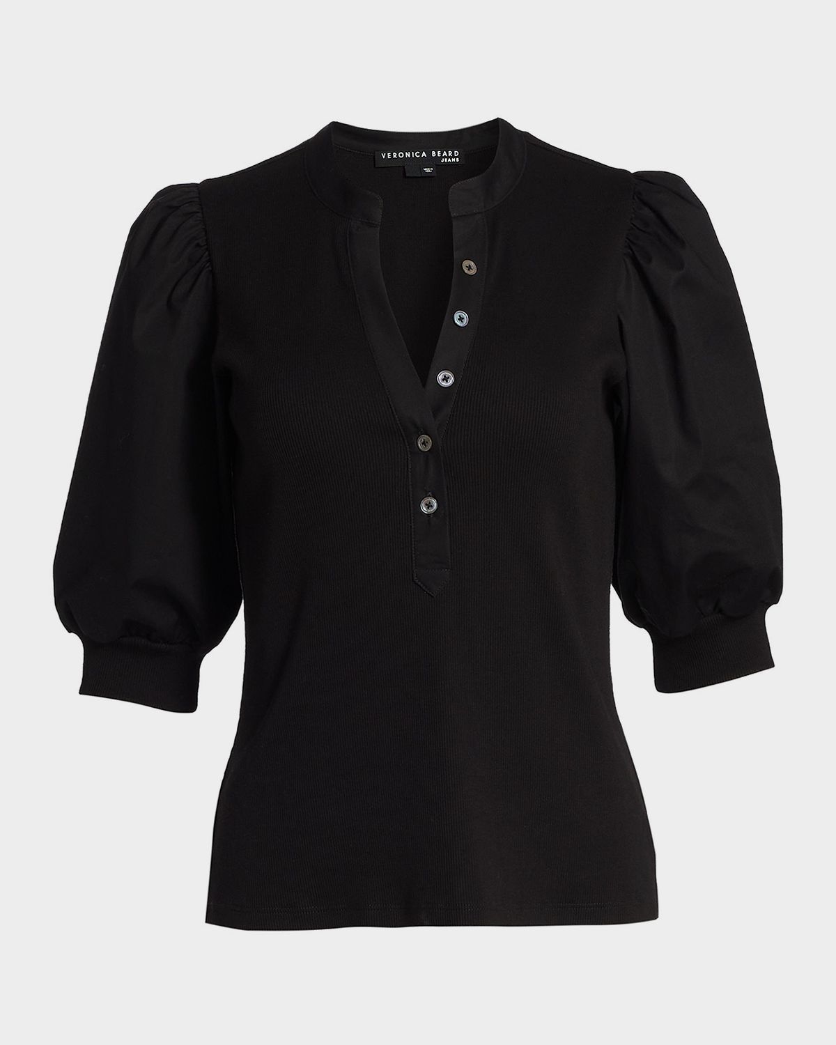 Veronica Beard Coralee Puff Sleeve Button-Front Top | Thumbnail 7 Veronica Beard Coralee Puff Sleeve Button-Front Top | Thumbnail 7