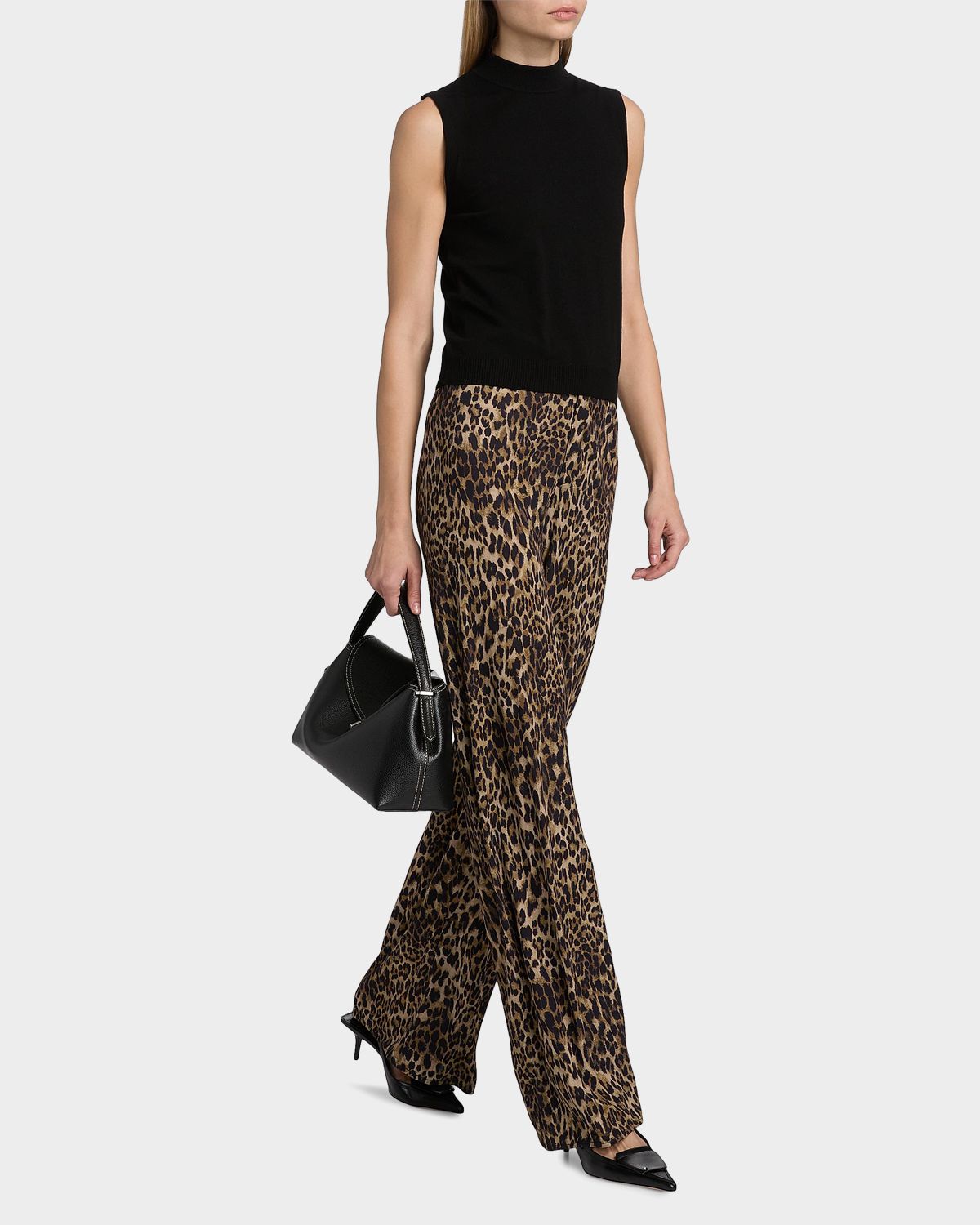 Nili Lotan Kiana Leopard Wide-Leg Pants