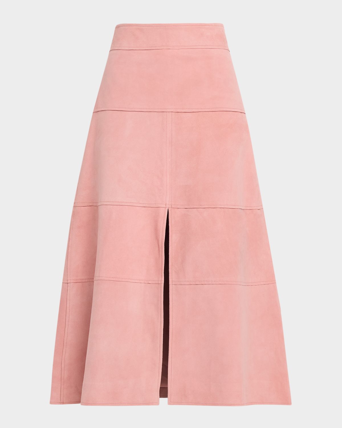 Tanya Taylor Hudson Suede Midi Skirt