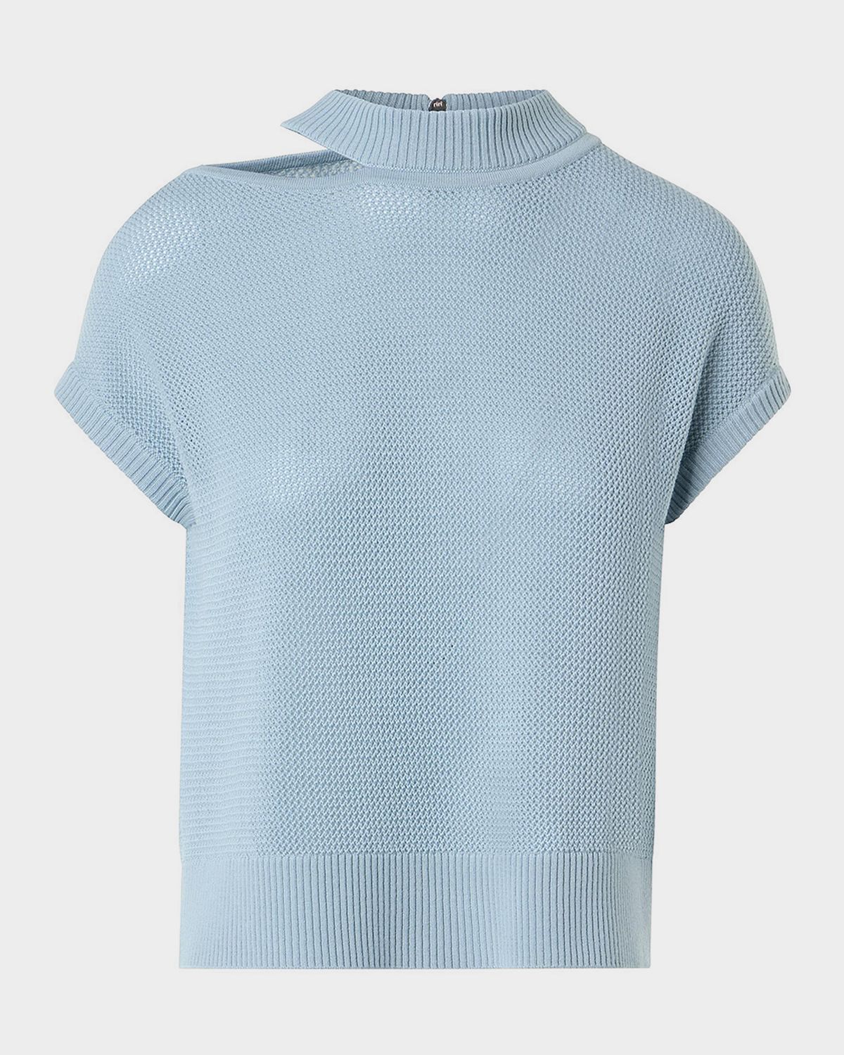 Akris punto Cutout-Neck Wool Knit Sweater