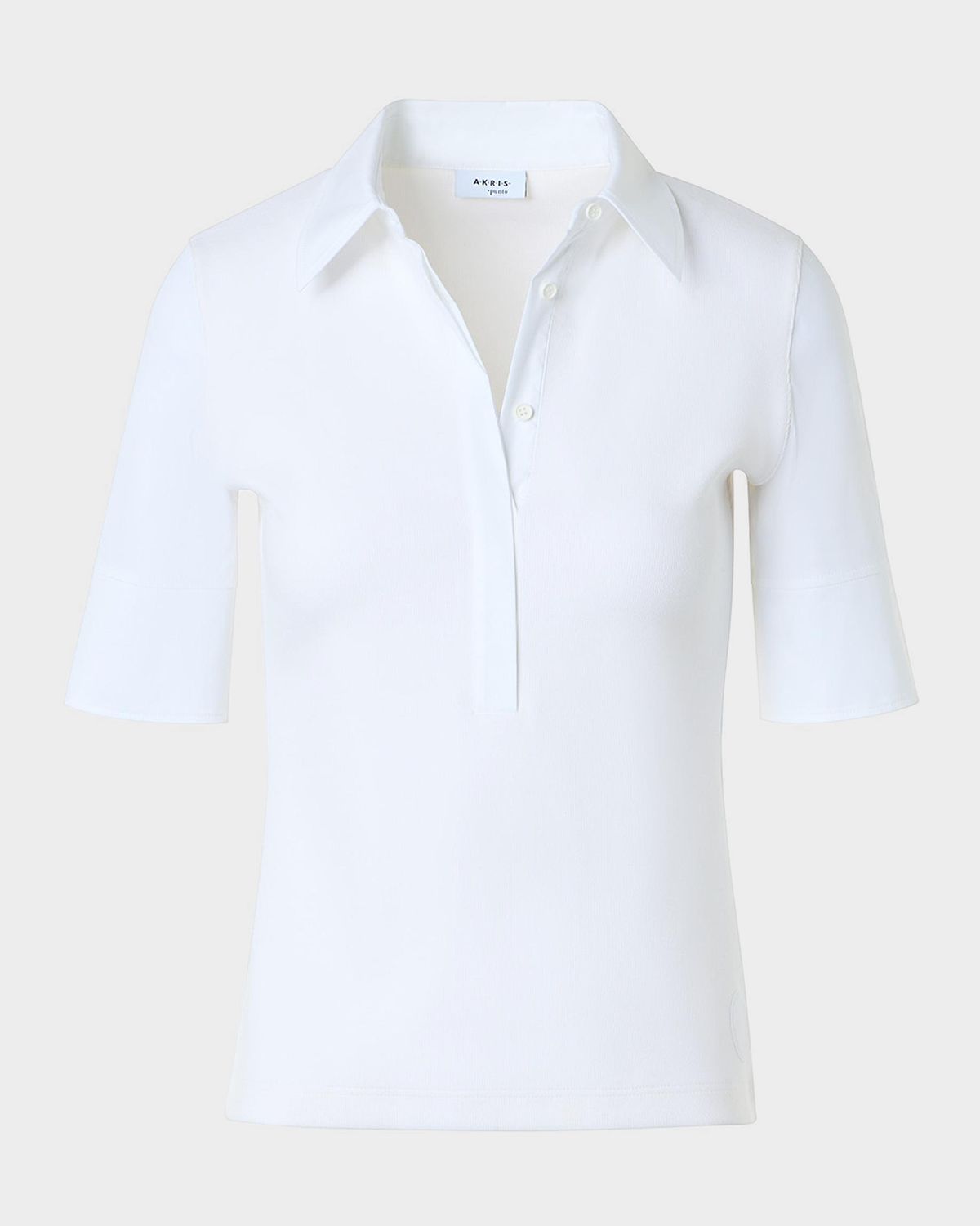 Akris punto Mixed-Media Short-Sleeve Polo Shirt | Thumbnail 7 Akris punto Mixed-Media Short-Sleeve Polo Shirt | Thumbnail 7