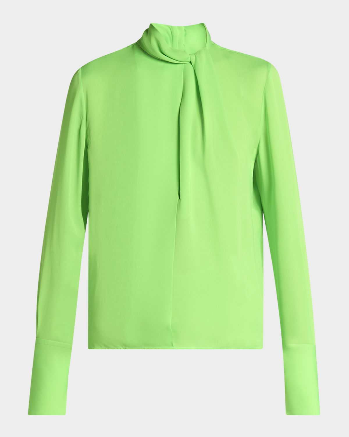 TOM FORD Twisted-Neck Silk Long-Sleeve Shirt | Thumbnail 6