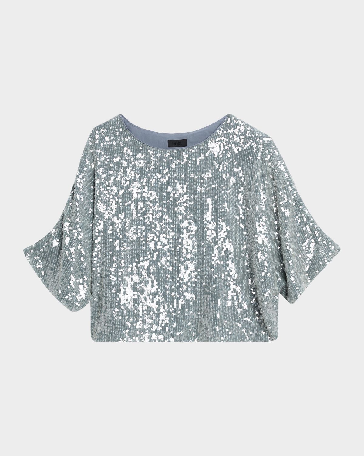 LAPOINTE Sequined Short-Sleeve Oversized T-Shirt