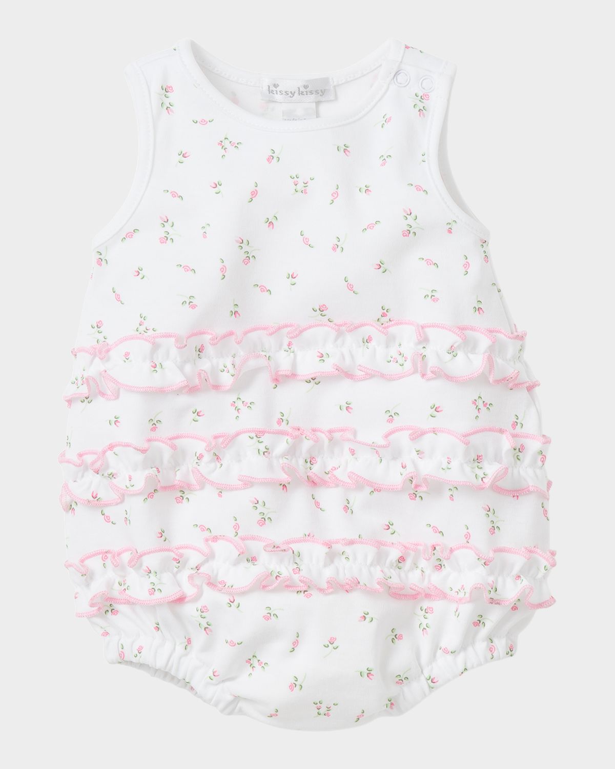 Kissy Kissy Girl 's Garden Roses Ruffle Romper, Size Newborn-18M
