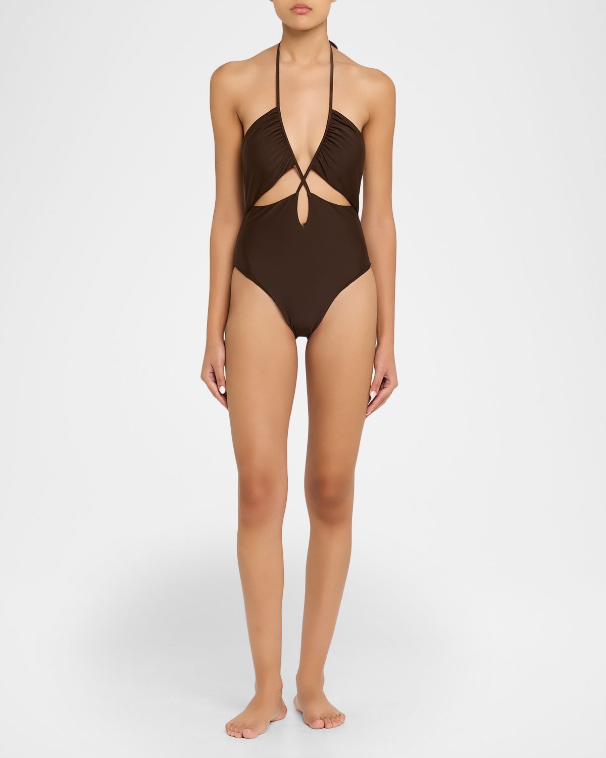 Ramy Brook Nia Cutout Halter One-Piece Swimsuit | Thumbnail 4 Ramy Brook Nia Cutout Halter One-Piece Swimsuit | Thumbnail 4