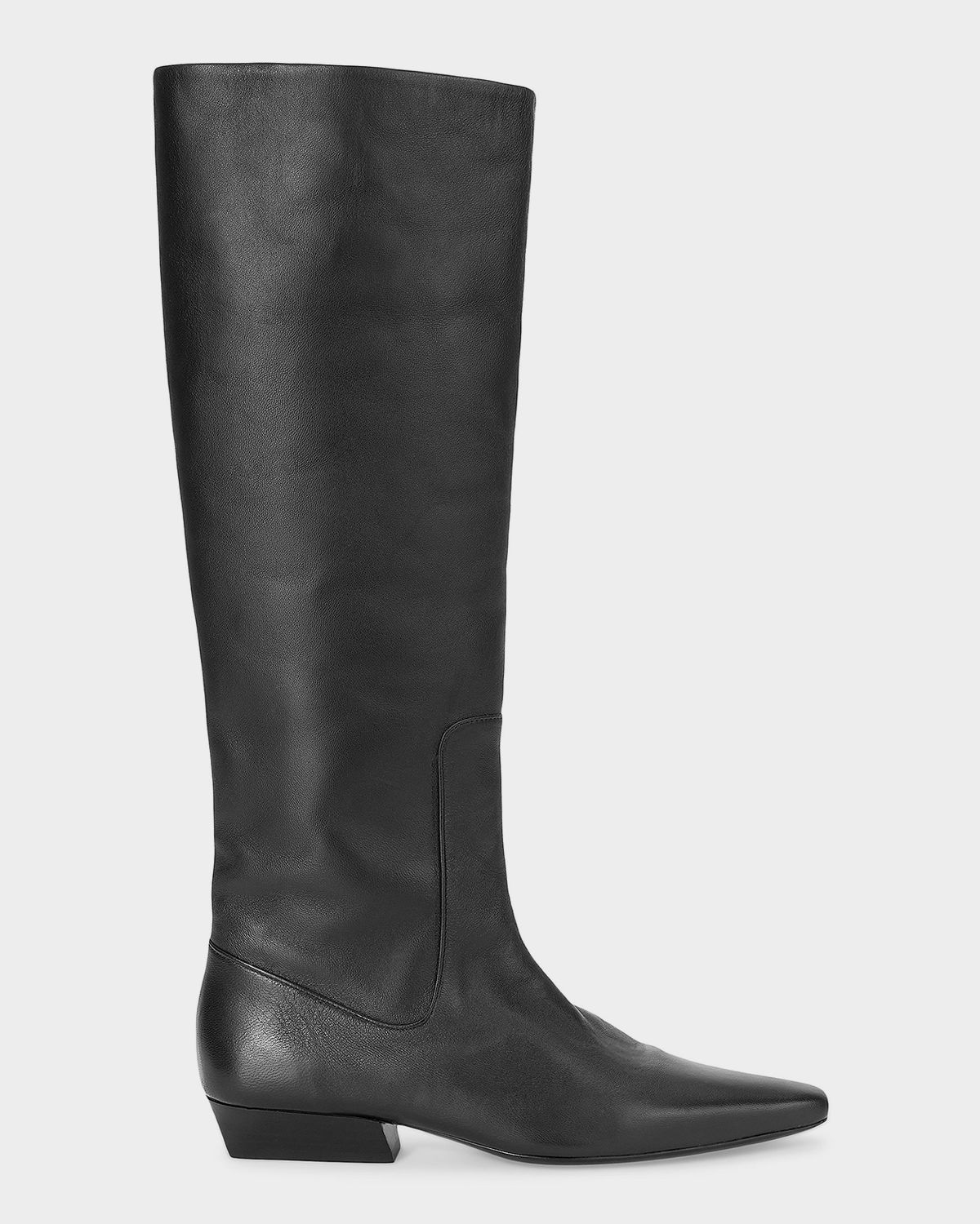 STAUD Wally Leather Flat Knee-High Boots