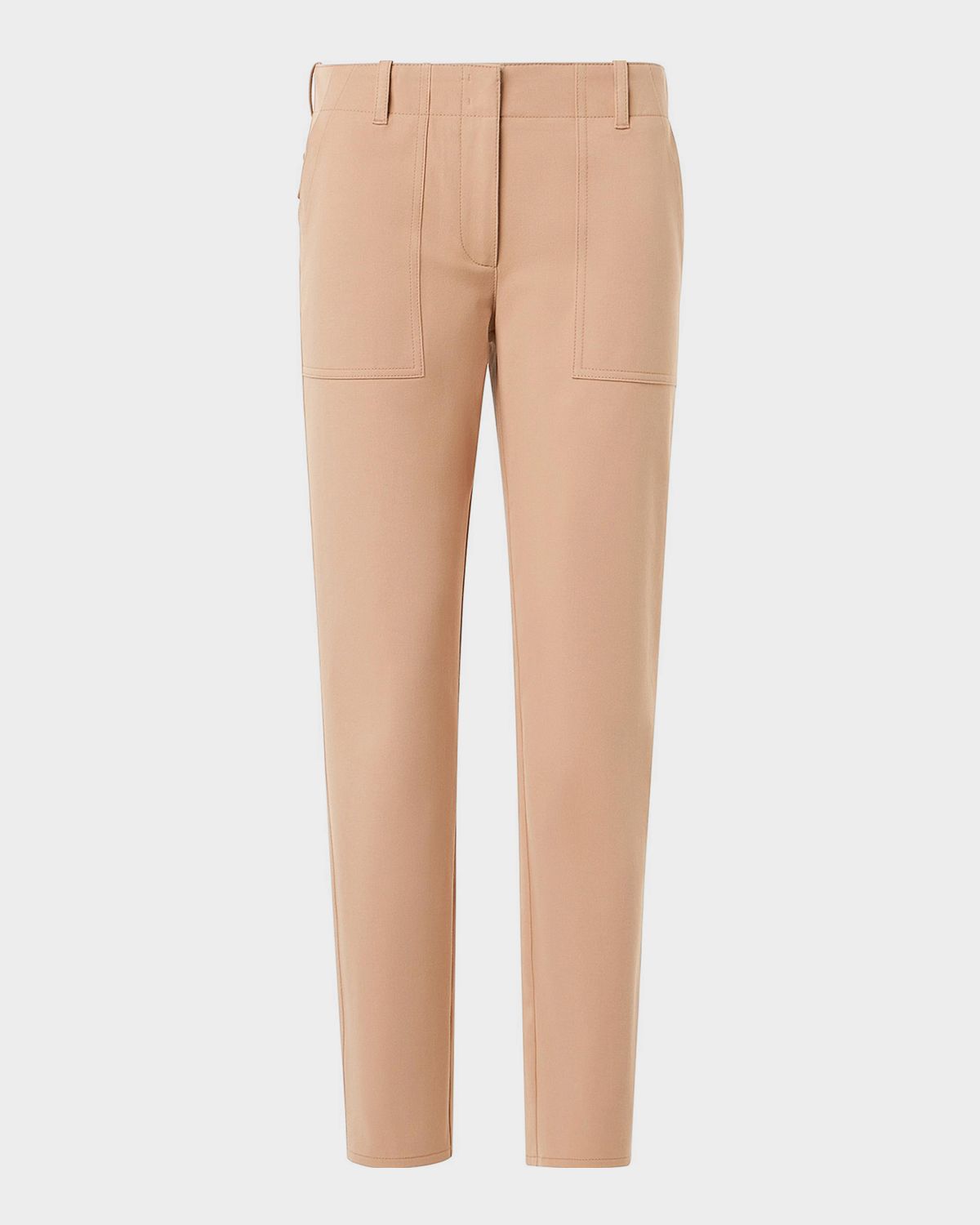 Akris punto Franco Slim Bi-Stretch Cotton Cropped Pants