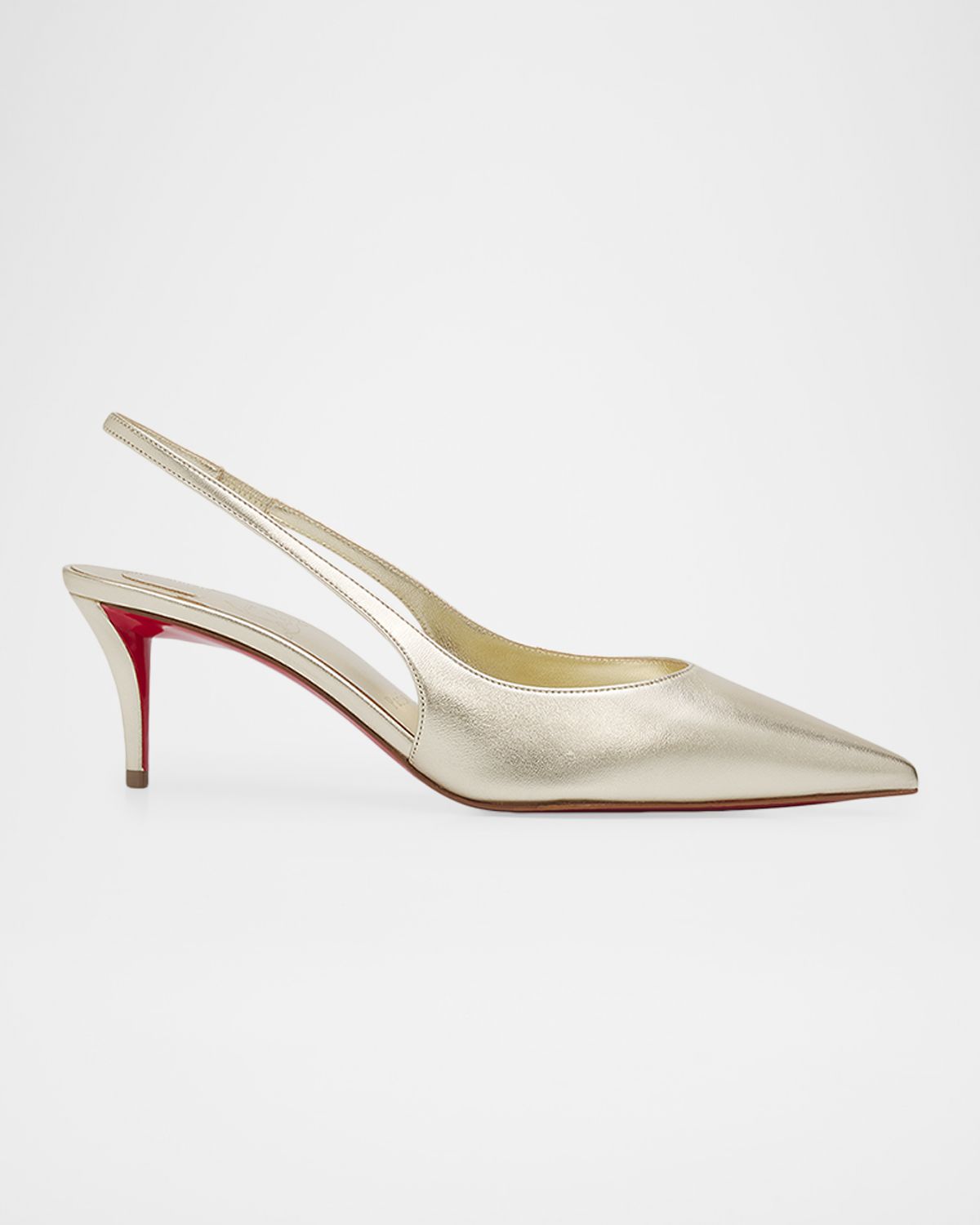 Christian Louboutin 60mm Miss Z Metallic Leather Slingback Pumps | Thumbnail 7