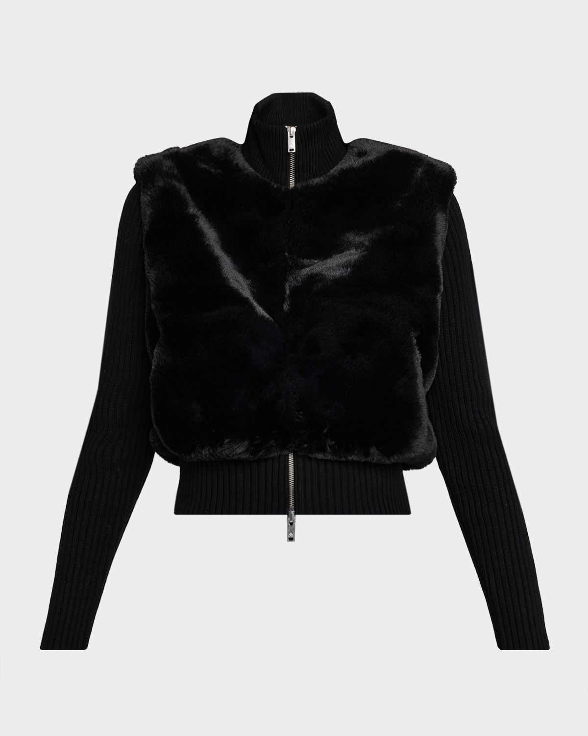 Moose Knuckles Dua Bunny Faux Fur Sweater Jacket | Thumbnail 6