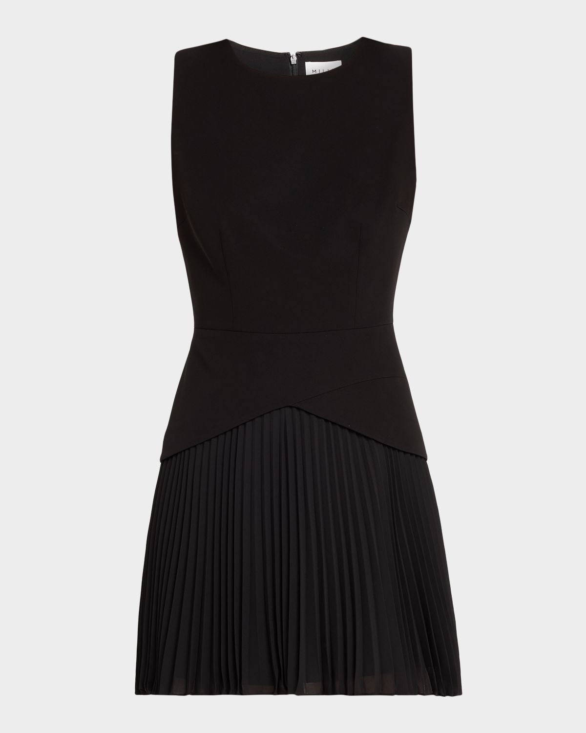 Milly Haddy Cady & Pleated Chiffon Mini Dress