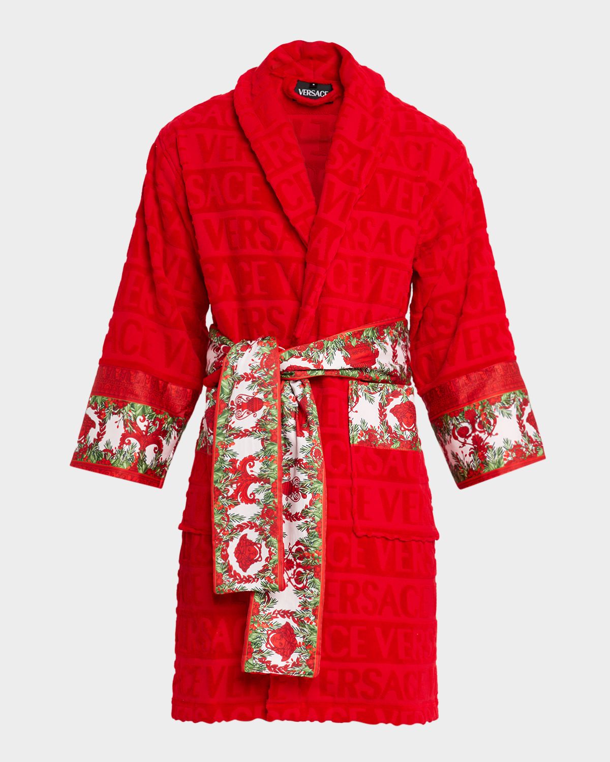 Versace Men 's I Heart Baroque Holiday Bathrobe