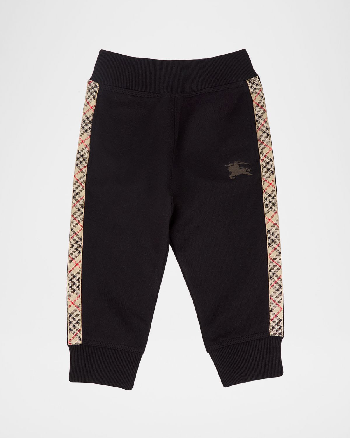 Burberry Boy 's Check-Trim Cotton Jogging Pants, Size 6M-2