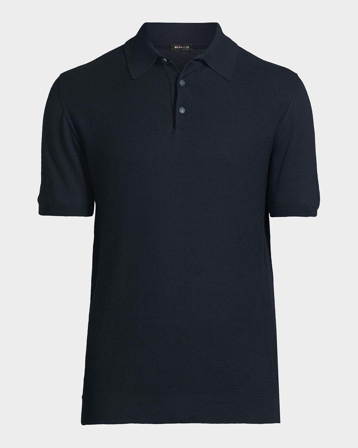 Kiton Diamond Weave Polo Shirt