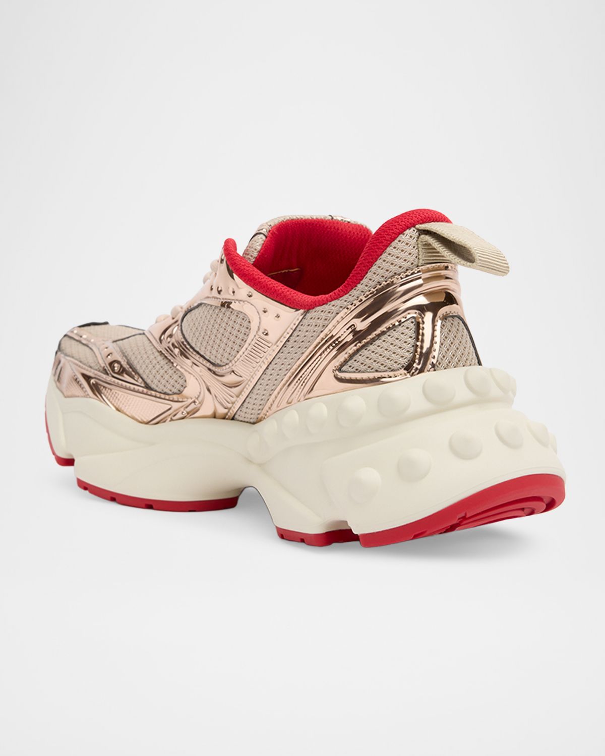 Christian Louboutin So Flo Mesh & Metallic Leather Runner Sneakers | Thumbnail 4 Christian Louboutin So Flo Mesh & Metallic Leather Runner Sneakers | Thumbnail 4