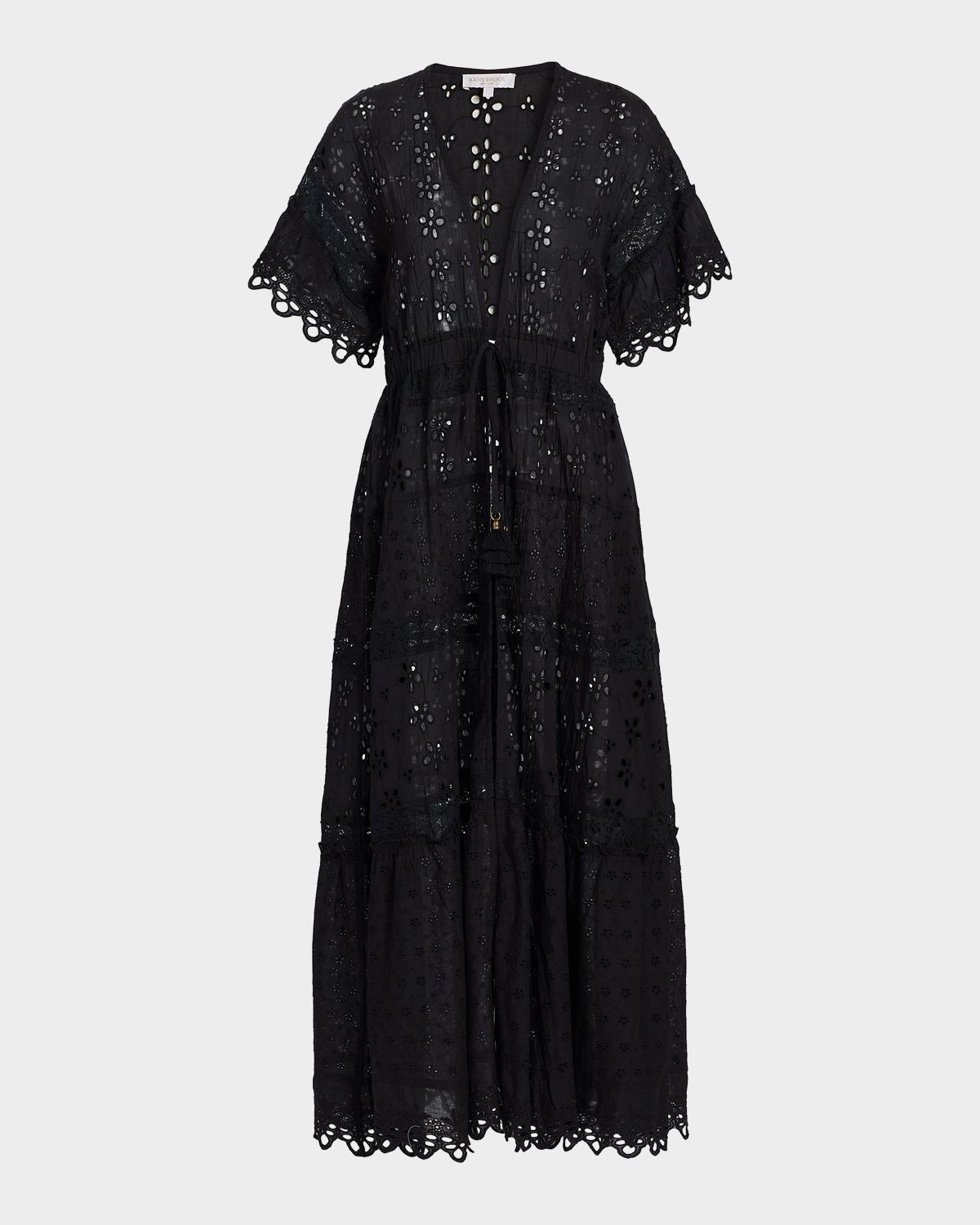 Ramy Brook Janis Eyelet Embroidered Maxi Kaftan Coverup | Thumbnail 7