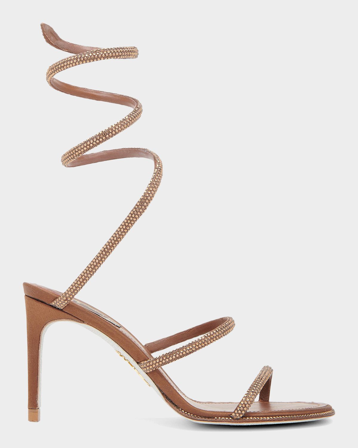 Rene Caovilla 80MM Crystal-Embellished Satin Sandals